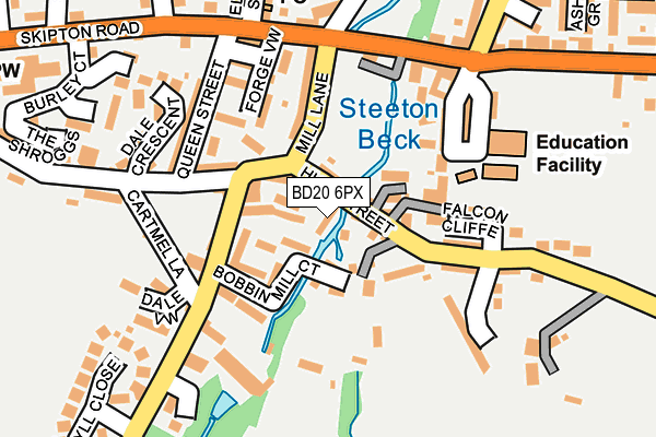 BD20 6PX map - OS OpenMap – Local (Ordnance Survey)