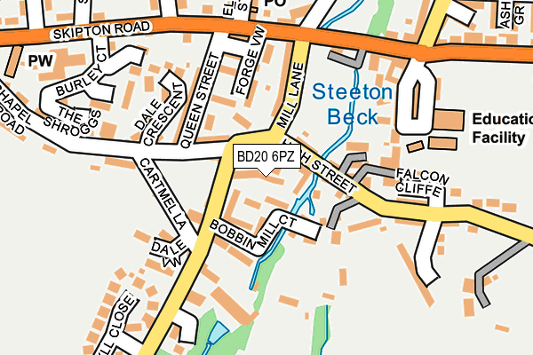 BD20 6PZ map - OS OpenMap – Local (Ordnance Survey)