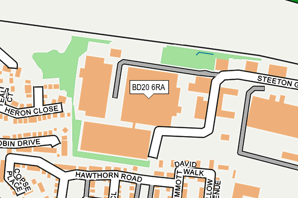 BD20 6RA map - OS OpenMap – Local (Ordnance Survey)