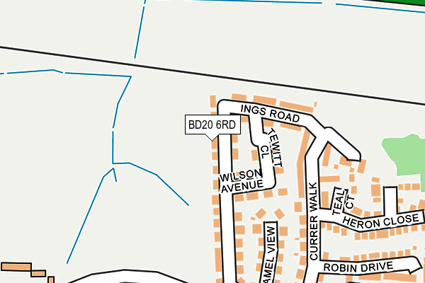 BD20 6RD map - OS OpenMap – Local (Ordnance Survey)