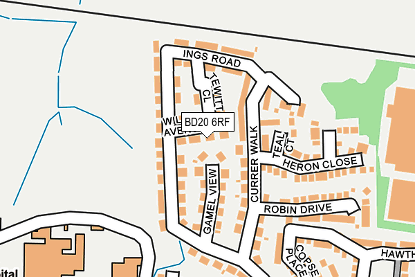 BD20 6RF map - OS OpenMap – Local (Ordnance Survey)