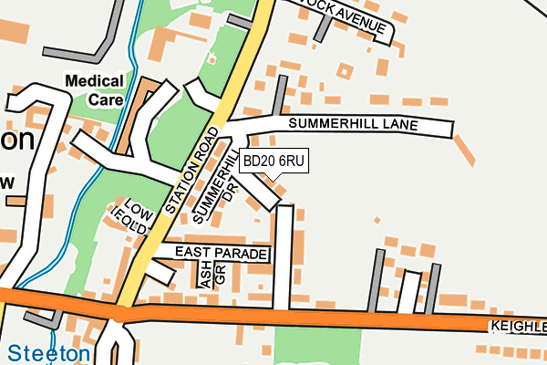 BD20 6RU map - OS OpenMap – Local (Ordnance Survey)