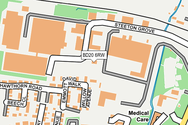 BD20 6RW map - OS OpenMap – Local (Ordnance Survey)