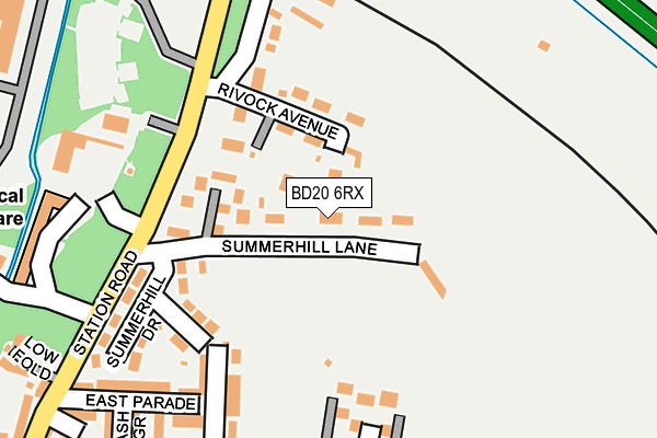 BD20 6RX map - OS OpenMap – Local (Ordnance Survey)