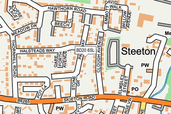 BD20 6SL map - OS OpenMap – Local (Ordnance Survey)