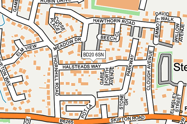 BD20 6SN map - OS OpenMap – Local (Ordnance Survey)