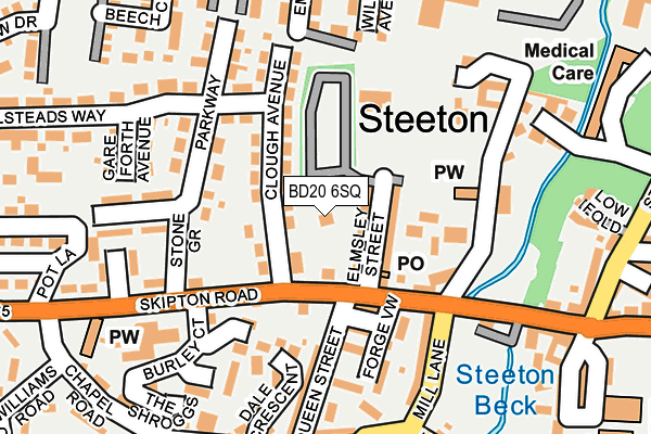 BD20 6SQ map - OS OpenMap – Local (Ordnance Survey)