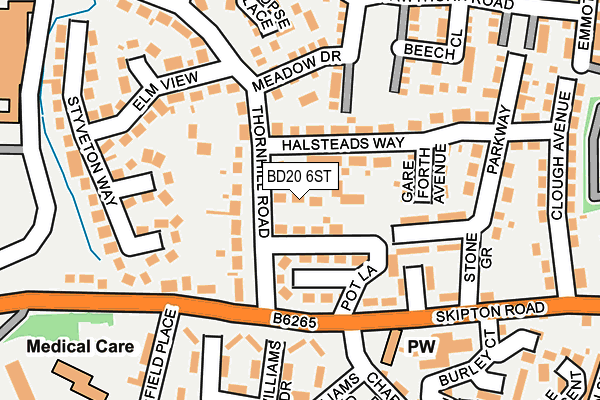 BD20 6ST map - OS OpenMap – Local (Ordnance Survey)