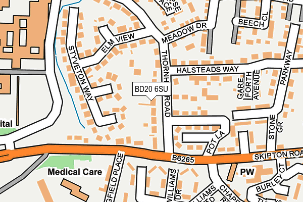 BD20 6SU map - OS OpenMap – Local (Ordnance Survey)