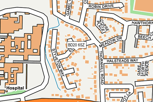 BD20 6SZ map - OS OpenMap – Local (Ordnance Survey)