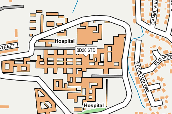 BD20 6TD map - OS OpenMap – Local (Ordnance Survey)