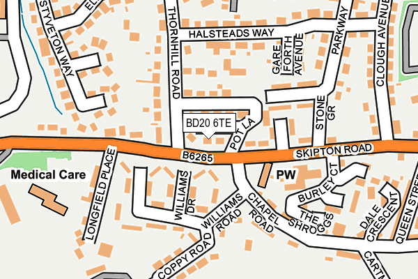 BD20 6TE map - OS OpenMap – Local (Ordnance Survey)