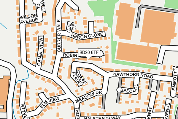 BD20 6TF map - OS OpenMap – Local (Ordnance Survey)