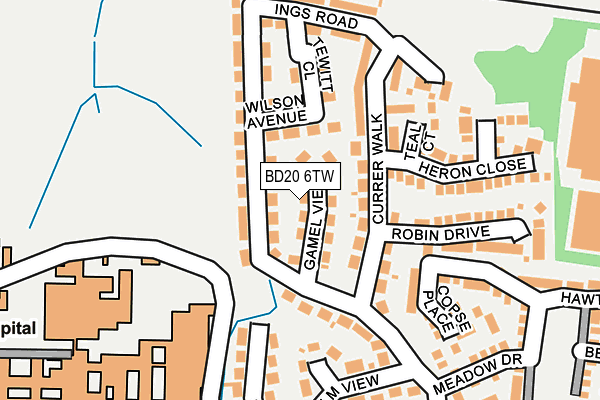 BD20 6TW map - OS OpenMap – Local (Ordnance Survey)