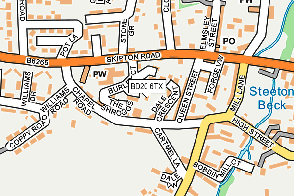 BD20 6TX map - OS OpenMap – Local (Ordnance Survey)