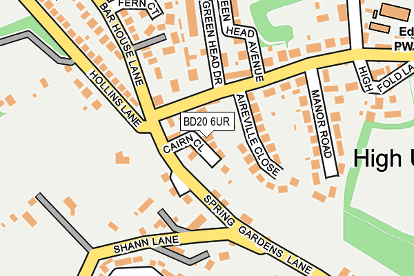 BD20 6UR map - OS OpenMap – Local (Ordnance Survey)