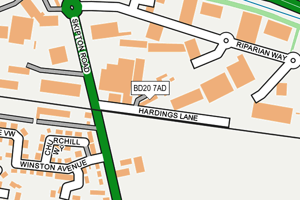 BD20 7AD map - OS OpenMap – Local (Ordnance Survey)