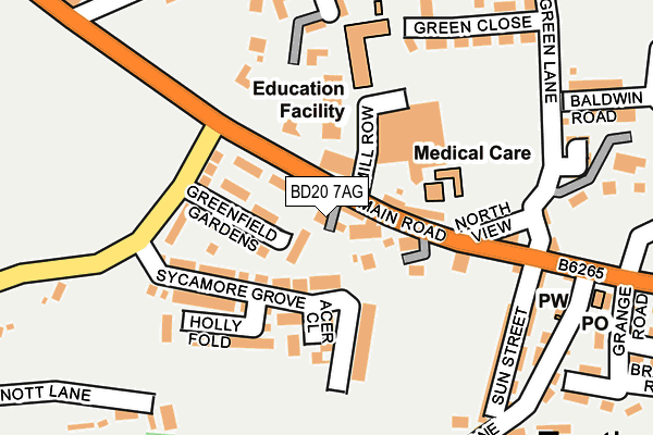 BD20 7AG map - OS OpenMap – Local (Ordnance Survey)