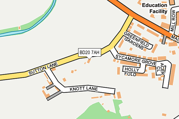 BD20 7AH map - OS OpenMap – Local (Ordnance Survey)