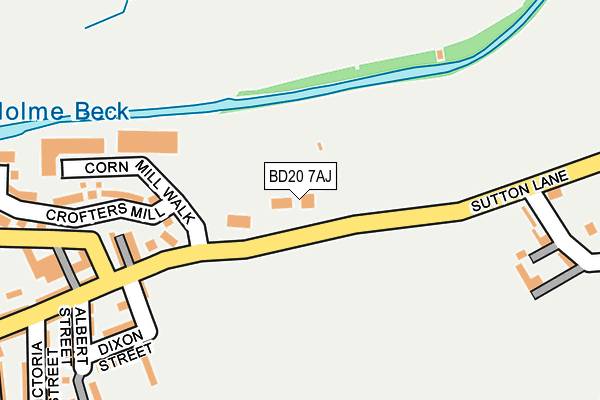 BD20 7AJ map - OS OpenMap – Local (Ordnance Survey)