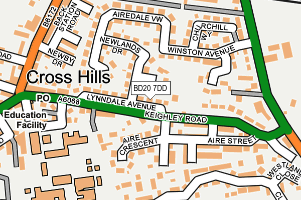 BD20 7DD map - OS OpenMap – Local (Ordnance Survey)