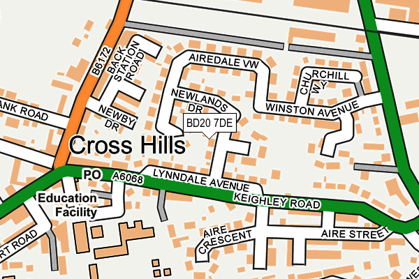 BD20 7DE map - OS OpenMap – Local (Ordnance Survey)