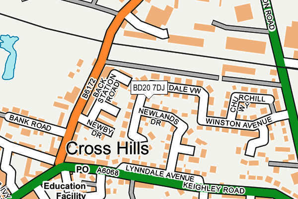 BD20 7DJ map - OS OpenMap – Local (Ordnance Survey)