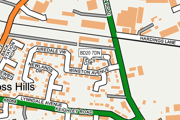 BD20 7DN map - OS OpenMap – Local (Ordnance Survey)