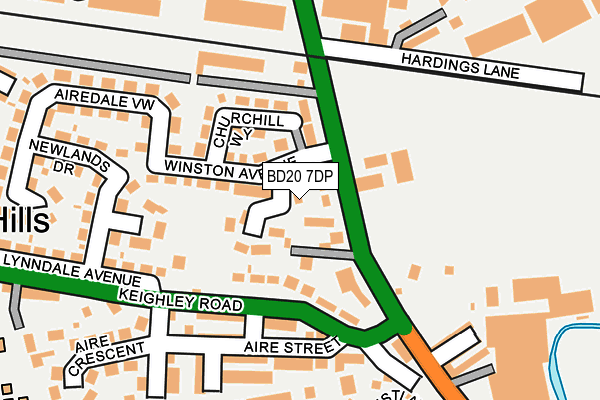 BD20 7DP map - OS OpenMap – Local (Ordnance Survey)