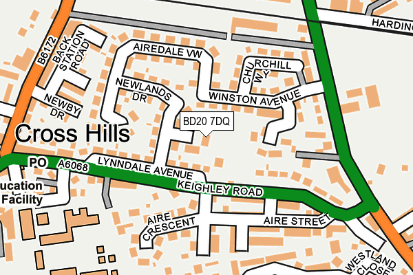 BD20 7DQ map - OS OpenMap – Local (Ordnance Survey)