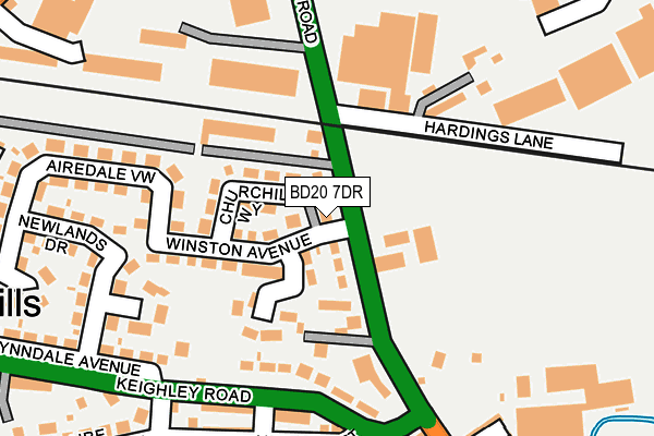 BD20 7DR map - OS OpenMap – Local (Ordnance Survey)
