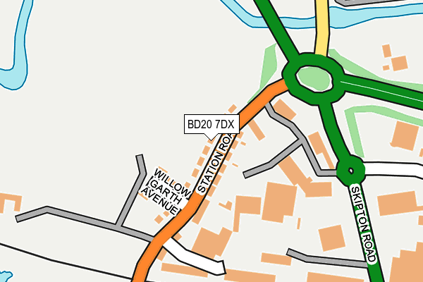 BD20 7DX map - OS OpenMap – Local (Ordnance Survey)