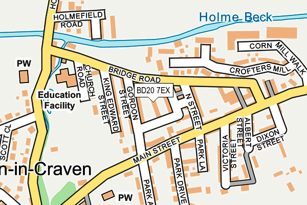 BD20 7EX map - OS OpenMap – Local (Ordnance Survey)