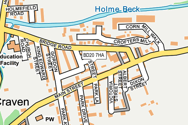 BD20 7HA map - OS OpenMap – Local (Ordnance Survey)