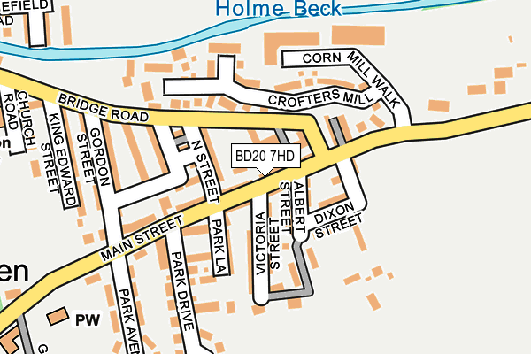 BD20 7HD map - OS OpenMap – Local (Ordnance Survey)