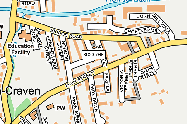 BD20 7HF map - OS OpenMap – Local (Ordnance Survey)