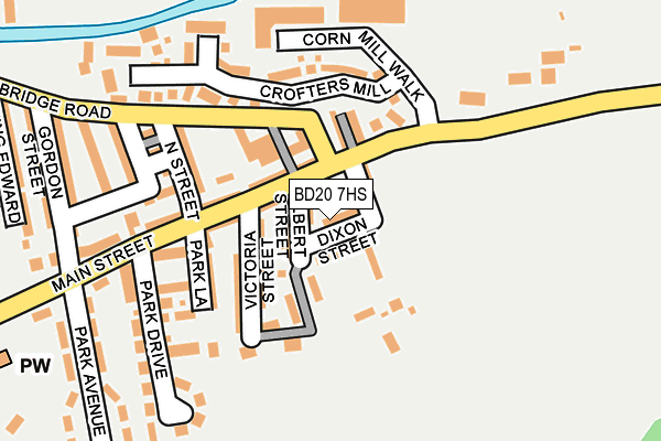 BD20 7HS map - OS OpenMap – Local (Ordnance Survey)