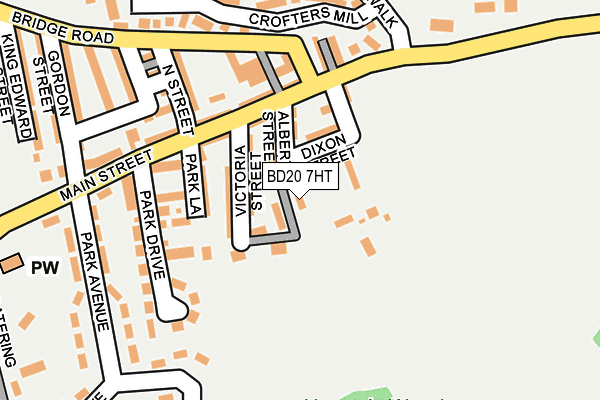 BD20 7HT map - OS OpenMap – Local (Ordnance Survey)