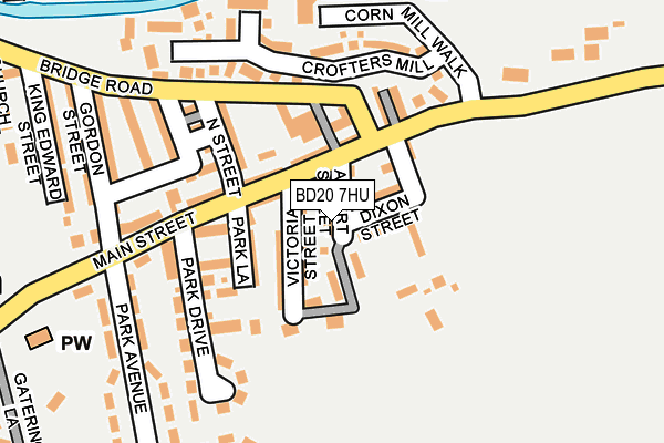 BD20 7HU map - OS OpenMap – Local (Ordnance Survey)