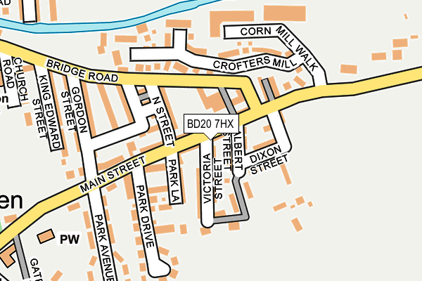 BD20 7HX map - OS OpenMap – Local (Ordnance Survey)