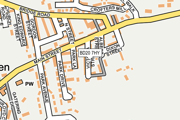 BD20 7HY map - OS OpenMap – Local (Ordnance Survey)