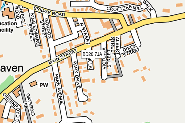 BD20 7JA map - OS OpenMap – Local (Ordnance Survey)