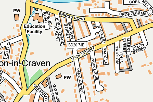 BD20 7JE map - OS OpenMap – Local (Ordnance Survey)