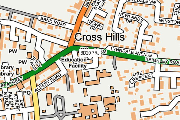 BD20 7RJ map - OS OpenMap – Local (Ordnance Survey)