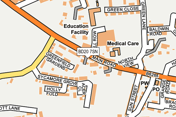 BD20 7SN map - OS OpenMap – Local (Ordnance Survey)