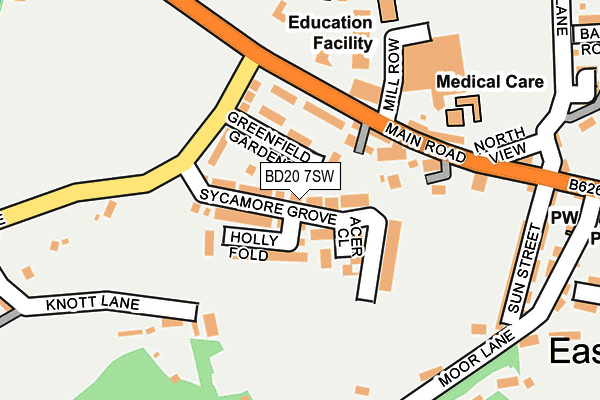 BD20 7SW map - OS OpenMap – Local (Ordnance Survey)