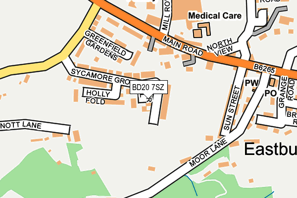 BD20 7SZ map - OS OpenMap – Local (Ordnance Survey)