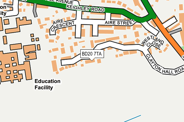 BD20 7TA map - OS OpenMap – Local (Ordnance Survey)