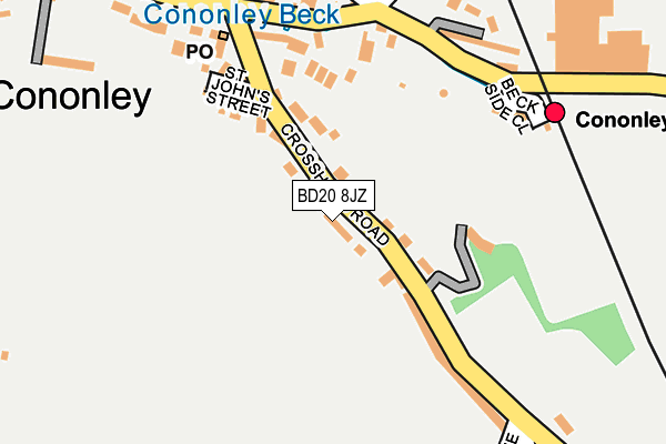 BD20 8JZ map - OS OpenMap – Local (Ordnance Survey)