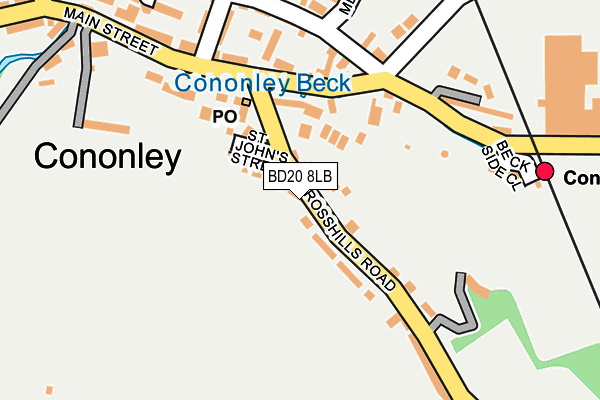 BD20 8LB map - OS OpenMap – Local (Ordnance Survey)